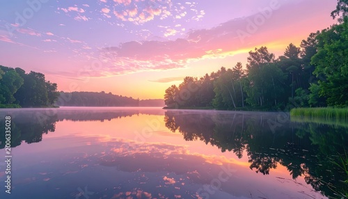 Ephemeral hues paint a tranquil vista