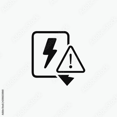 Free Download electricwarning tagout silhoutte vector template - GFXLoad