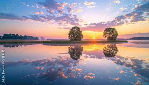 Ephemeral serenity amidst golden hues
