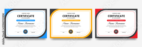 Foto Certificate template with award badge