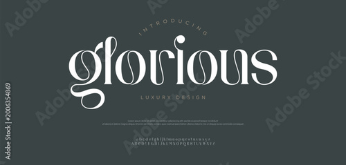 Fotografía Glorious, Typography Elegant Classic Lettering Minimal Fashion Fonts Design