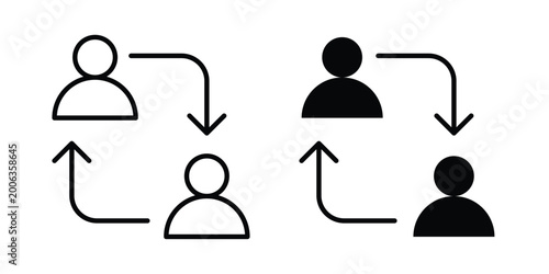 Bild auf Leinwand employee turnover icon design