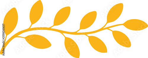 Minimalist Floral Border Set with Elegant Leaf Branch Silhouettes