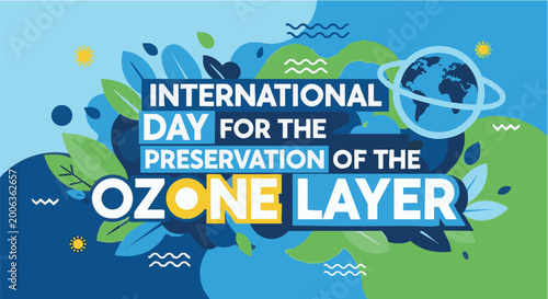 Canvastavla International Day for the Preservation of the Ozone Layer awareness banner in ec