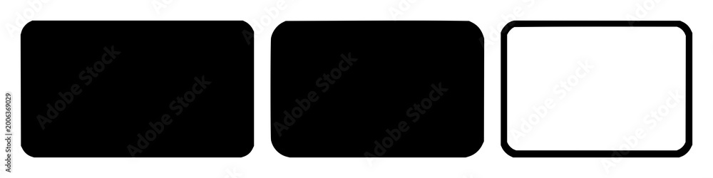 Obraz premium Flashcard icon set with solid black icon on white background depicting a rectangle featuring flashcard, icon, rectangular with black and white
