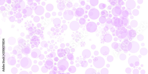 Abstract background with purple circles and bubbles pattern isolated on transparent background