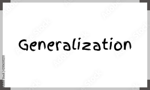 Obraz na płótnie Generalization