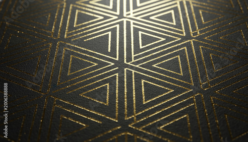 Hot gold foil stamping debossed on thick matte black cotton paper