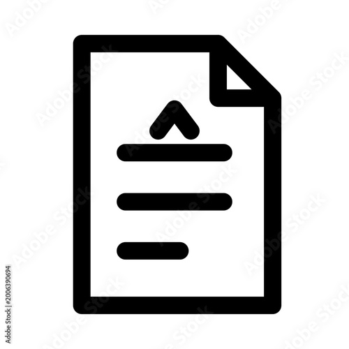 Document, file, page, icon, black, simple, minimal