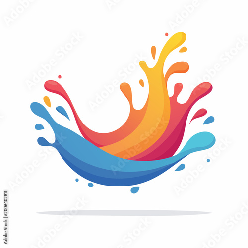 Colorful Water Splash Abstract Design