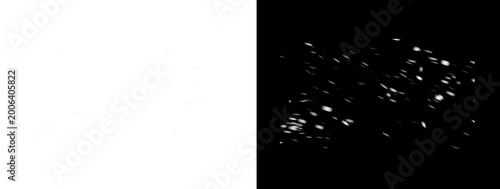 Obraz na plátne Clustered Glowing Particles and Sparkles on Black Background