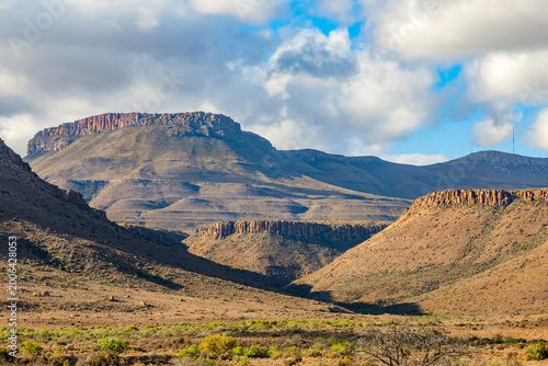 Canvas Print View of Arid desert landscape in the Karoo