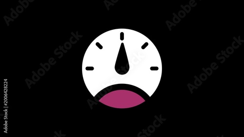 A speedometer dashboard icon featuring a red needle and gauge design set against a dark background interface