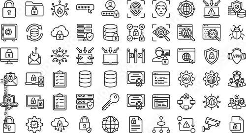 Fotografie Collection of ancient egyptian hieroglyphs and symbols