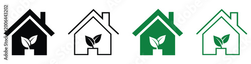 Fotografía Eco home icon vector