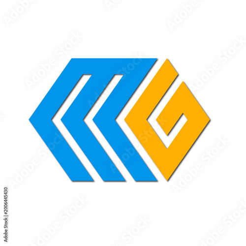 Web line modern color full logo design