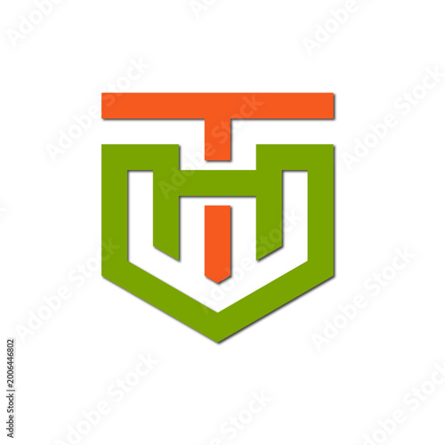 Web line modern color full logo design