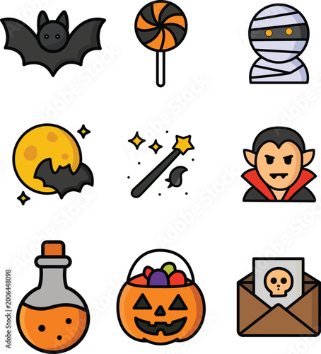 Halloween Celebration Icon Set