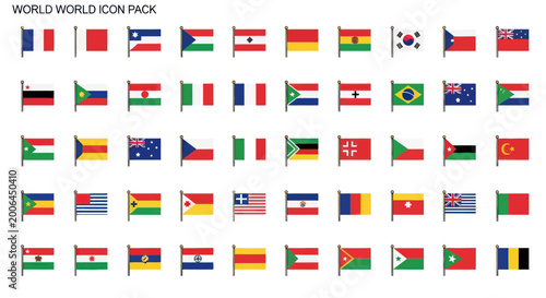 Collection of World Flags Icon Pack - International Symbols on White Background Free Download Collection of World Flags Icon Pack - International Symbols on White Background - GFXLoad