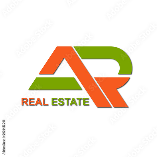 web line modern color full   real estate logo design 