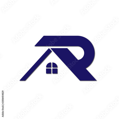web line modern color full   real estate logo design 