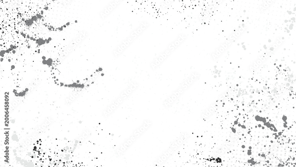 Obraz premium A white background with randomly scattered ink drops throughout.