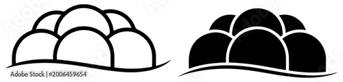 Fotografie black forest bollenhut hat icon vector
