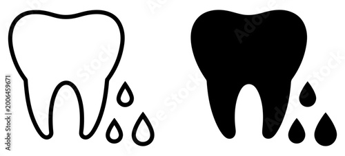 Cuadro en lienzo bleeding gums icon gingivitis dental health