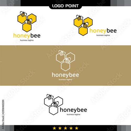 Honey Bee Logo in Vector