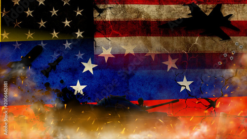 Εκτύπωση καμβά War and armed conflict threaten peace between the United States and Venezuela