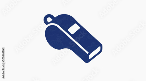 Referee whistle icon vector, simple flat style