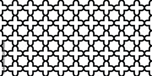 Minimalist Black and White Geometric Plus Pattern