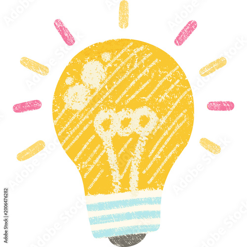 Illustration of a bright idea lightbulb