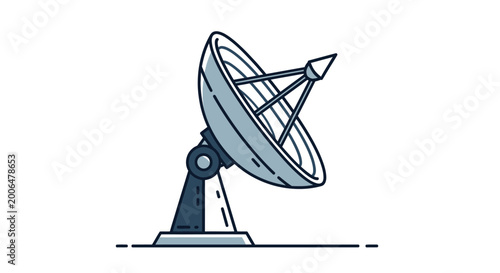 Fotografia Satellite Dish Antenna - Communication Technology, Signal Receiver, Modern Desig