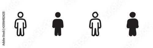 Cuadro en lienzo Man Icon Set