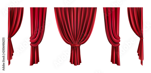 Fotografía Theater fabric silk decoration for movie cinema or opera hall