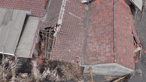 Devastating aftermath of semeru volcano eruption in java
