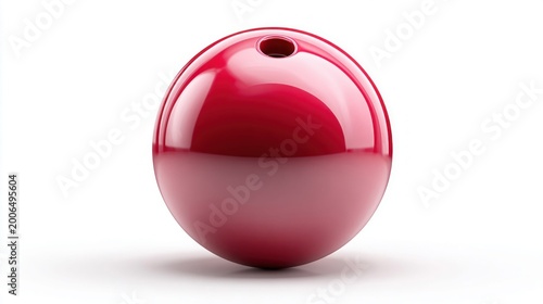 Shiny red sphere with a hole on top, isolated on a white background Free Download Shiny red sphere with a hole on top, isolated on a white background - GFXLoad