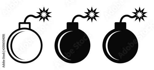 Bomb Icon Vector Illustration