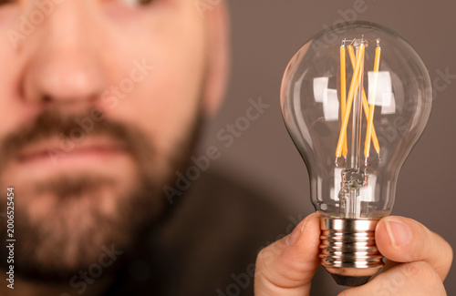 Close-up of a man's face wi...