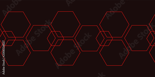 Dark red hexagon shape abstract futuristic background,eps.10