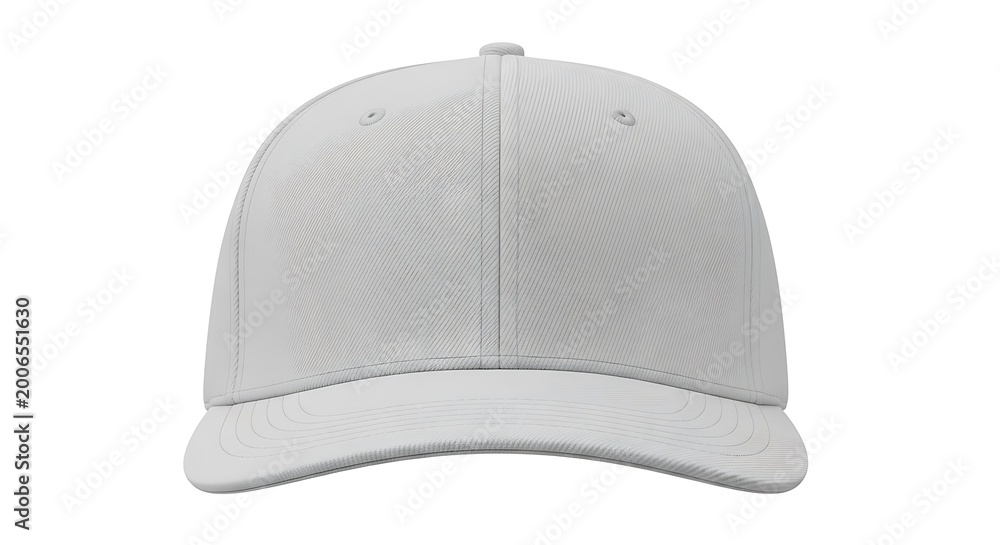 Fototapeta premium Blank white baseball cap isolated on white background