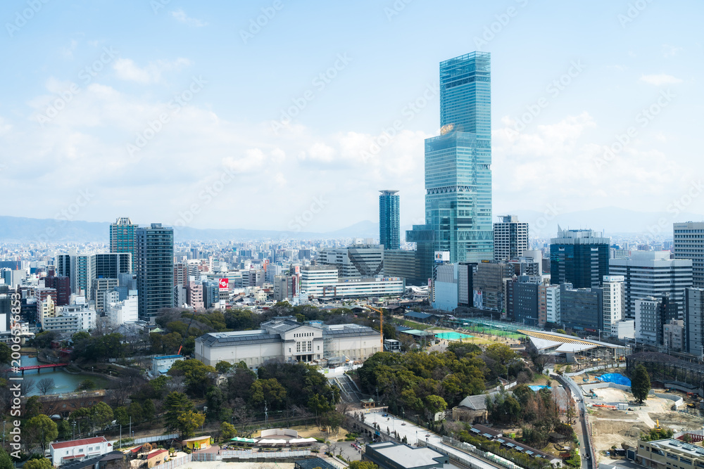 Fototapeta premium 通天閣から見る大阪の街並み