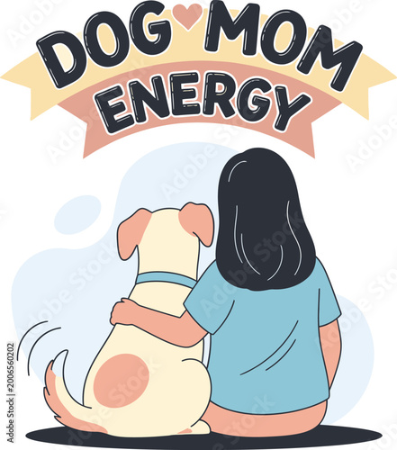 Dog Mom Energy Cute Pet Lover T-Shirt