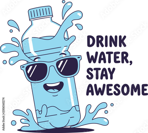 Drink Water Stay Awesome Funny Health T-Shirt