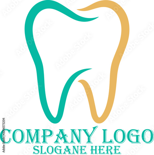Dental Care of the Valley Logo Featuring Modern Tooth Graphic and Professional Clinic Typography