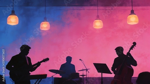 Musicians performing on stage