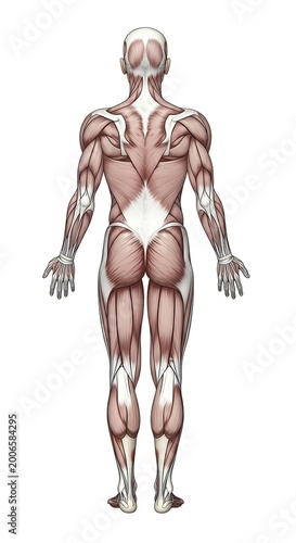 Human body muscle anatomy illustration.