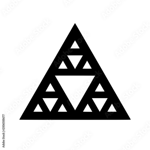 Free Download Pattern of triangles visual sign black white icon  - GFXLoad