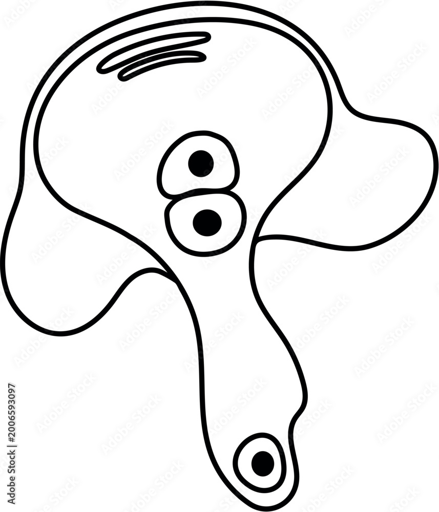 Fototapeta premium Coloring page with germinating pollen ghrain isolated 